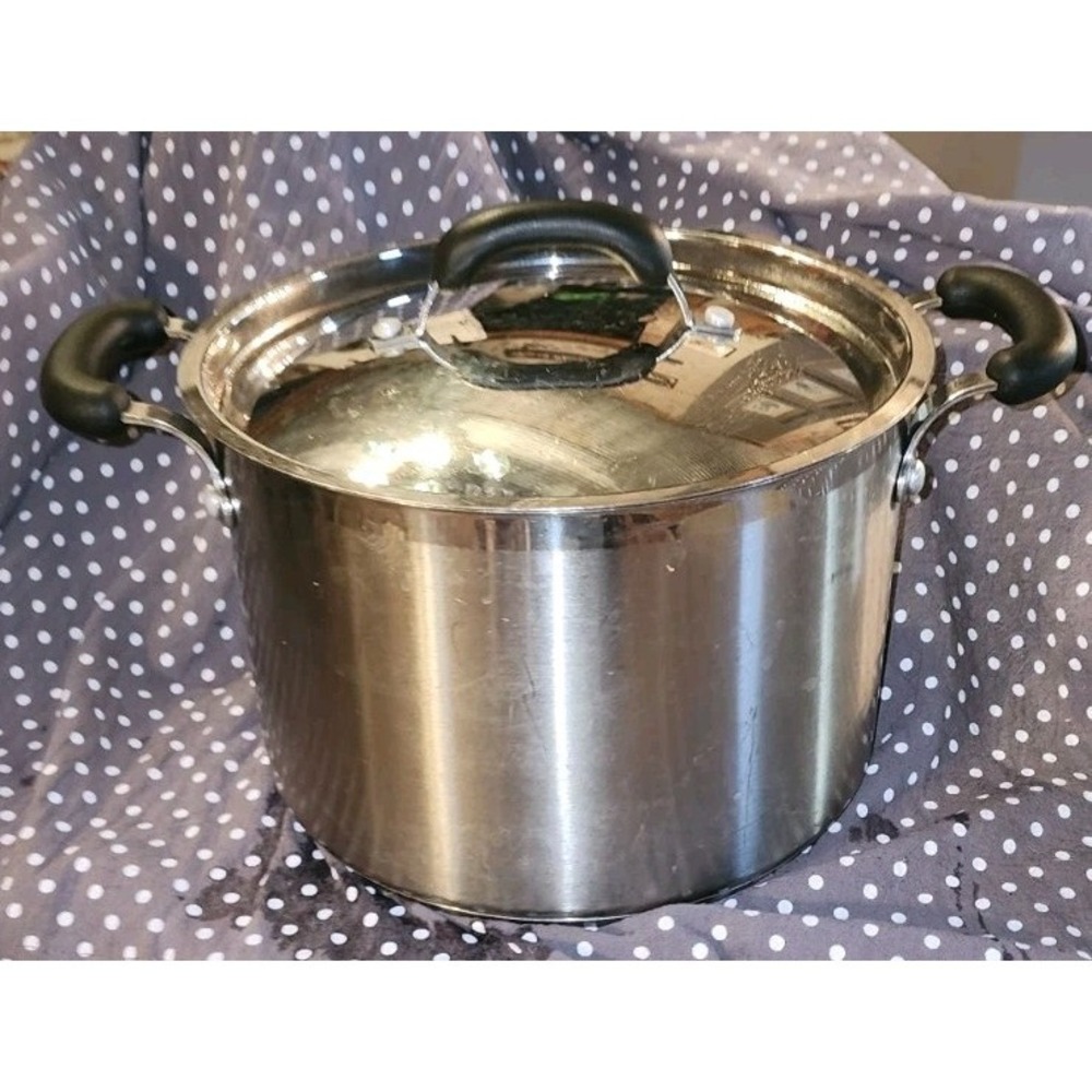 KitchenAid 8 qt Stockpot  Stainless Steel Pan With Lid Large Cooking Canning